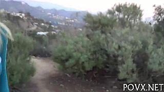 Filthy teen pussy gets hardcore exposure in POV blowjob scene on camera.