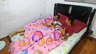 We couldn't resist, did it in the room with wild stepmom milf action