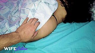 Curvy Wife in Lingerie Receives Morning Creampie Riding Homemade.