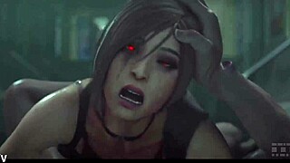 Ada Zombie riding monster cock in Asian fucking scene.