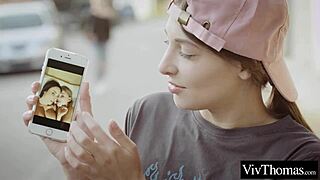 Just two cute brunette teens with small tits having real hardcore lesbian sex, including anal and cunilingus