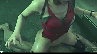 Ada Zombie riding monster cock in Asian fucking scene.