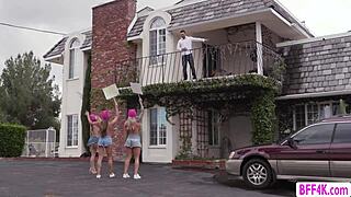 three busty teens get wet pussies fucked by politician