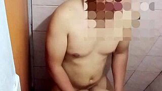 Hot Asian Sex In Bathroom: Bent Over And Creampied