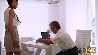 In this tale, the tight young pussy of bewitching secretary Liliane captivates an old man.