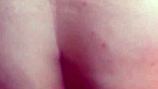 White BBW takes backshots bent over, ending with cumshot