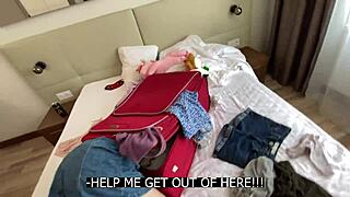 Hey, this dumb stepsister got stuck in a suitcase 😂