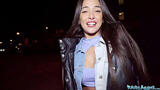 Public Agent Nuria Millan Cheats With Big Dick Blowjob