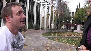 Slutty brunette takes blowjob and fucking in lingerie like a whore with milf heels and stockings