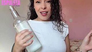 Naughty Latina Neighbor Flashes Tits And Gives Guided Handjob!