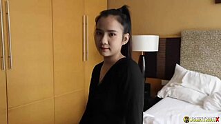 This asian maid wants me to cum inside her tight pusy, bent over