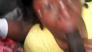 I give couch blowjob to black guy