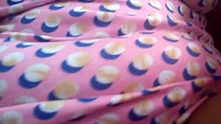 My slut stepmother has orgasms in her juicy pussy in the yard of her house