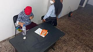 My Stepfathers Secretary Gives Herself to Me in the Office and I Fucked Her Because Im a Whore Standing Sex in the Office!