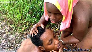 Hot Sluts Strap-On Fuck in Rain