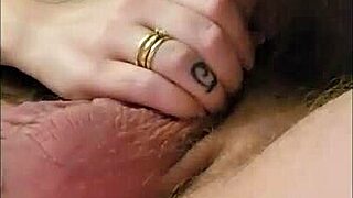 pretty milf wife sucking her husband's big white cock at home while moaning loudly