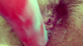 Emotional BBW Plays With Big Dildo, Feeling The Monster Cock