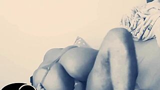 She rides in cowgirl with panties, making his cock creamy