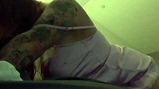 I'm having a pink satin orgasm with my dildo