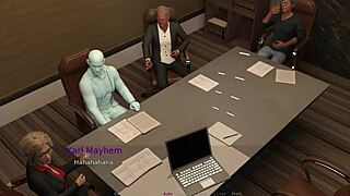 Redhead femdom humiliates in anal sex and blowjob bdsm scene