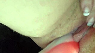 Emotional BBW Plays With Big Dildo, Feeling The Monster Cock