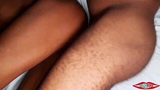 Stepbros are hustling hard to get that one pussy in this african ebony threesome