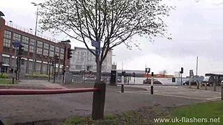 Did you see brunette Fayth Corbin, the Gothic exhibitionist, flashing and masturbating in public with amateur?