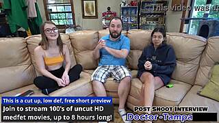 mira monroe's relaxed gynecology session with dr tampa backstage