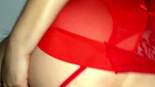 putita in red lingerie begs for double penetration