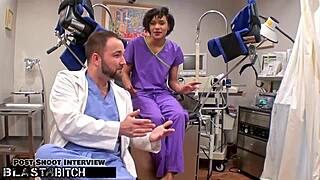 Student Jackie Banes Gets Busted, Spreading Pussy For Blowjob And Gagging