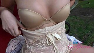 want to see lily adams sucking cock and getting her pussy fucked doggystyle outdoors?