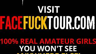 Mila Garcia Gets Hard Deepthroat Fuck, Messy Facial