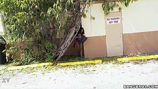 Ivy's karma hits hard with that shaved pussy blowjob and facial cumshot