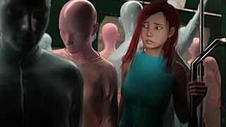 Redhead femdom humiliates in anal sex and blowjob bdsm scene