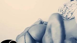 She rides in cowgirl with panties, making his cock creamy