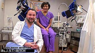 Student Jackie Banes Gets Busted, Spreading Pussy For Blowjob And Gagging