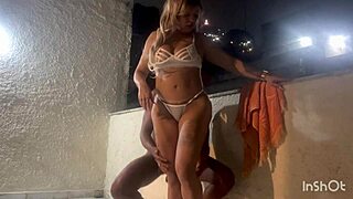 Interracial Anal Creampie with Colombian Blonde After Beach at Vidigal