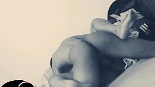 She rides in cowgirl with panties, making his cock creamy