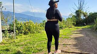 Fucking a latina brunettes big ass after the gym