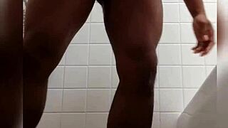 rock hard pushups with big black cock monster cock workout