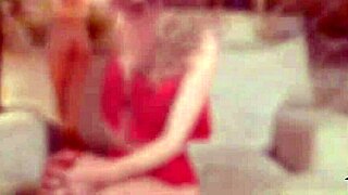 Blonde milf with big natural tits strips in desert!