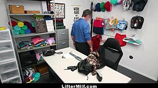 hot milf thief caught, submits to cavity search