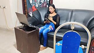 I had the best sex in may 2025 when neha invited her husband's friend over after a sexy movie, and she sucked his dick passionately