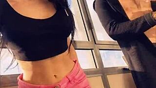 Hot pornstar sasha rose performs sexy striptease