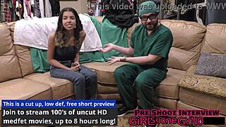 The perv doctor spreads Aria Nicole's tattooed ass for fingering and anal!