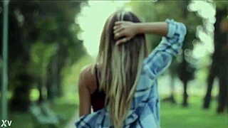 Sexy girl dancing in the street invites you to dance with aarina in park.