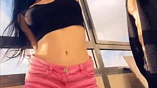 Hot pornstar sasha rose performs sexy striptease