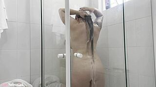 Blonde Busty Shows in Hottest Bath Ever!