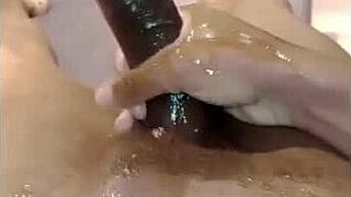 Watch this military guy massage his big dick in POV?