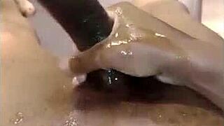 Watch this military guy massage his big dick in POV?